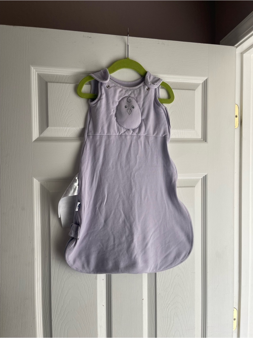 Nested Bean Lavender Sleeveless Sleep Sack with Chick Embroidery